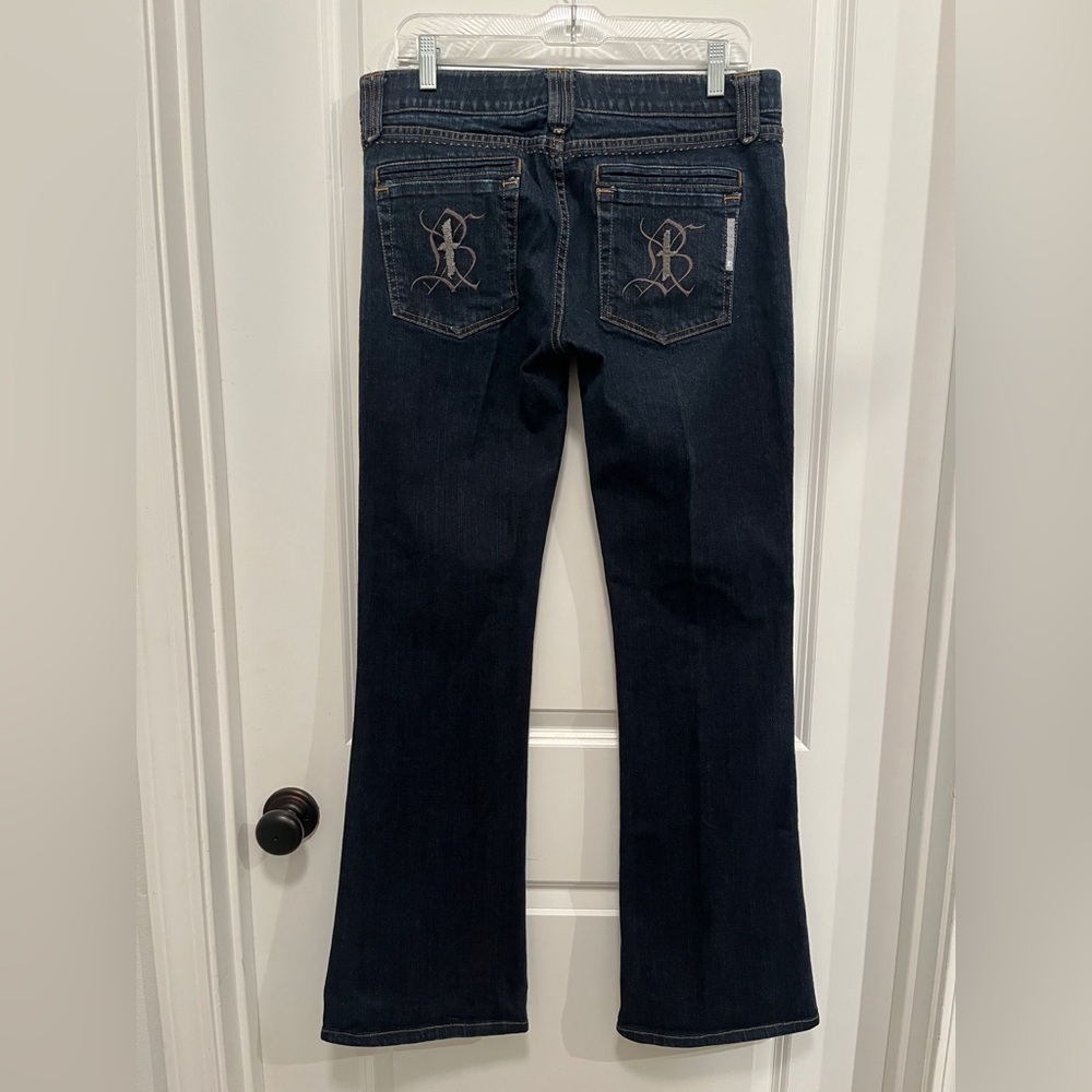 Bishop Of Seventh Jeans Size 31 Anthropologie Y2K Jeans Low Rise Bootcut Dark - Picture 16 of 16
